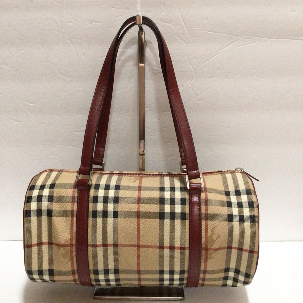 Burberry Beige and Red Mini Bag